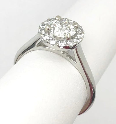 14KW 1.13ctTW Diamond Engagement Ring