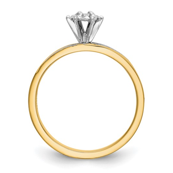 14K Two-Tone Gold Diamond Trio Engagement Ring