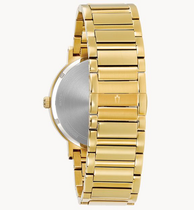 Gent's Gold Tone "Futuro" Watch with Black Dial