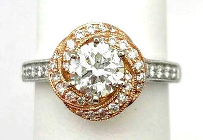 14K Two-Tone 1.27ctTW Diamond Engagement Ring