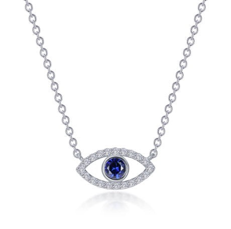 0.62ctT Evil Eye Necklace in SS