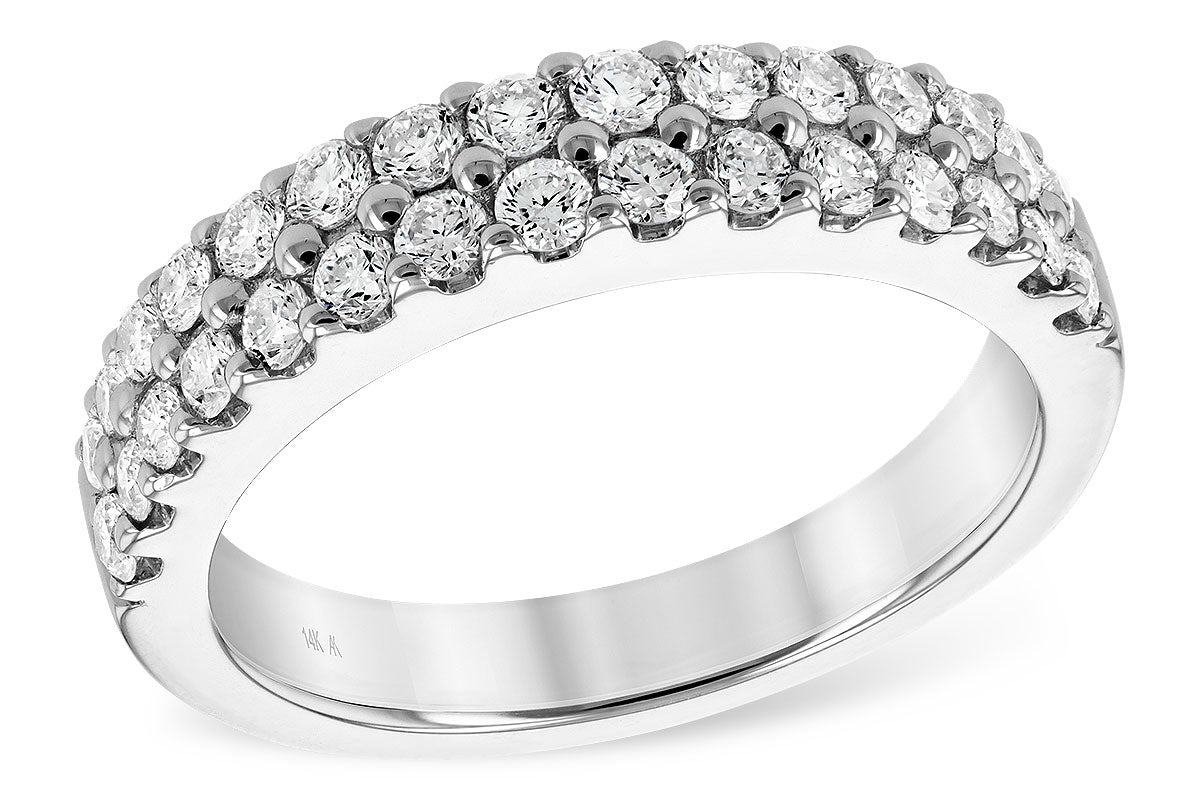 14KW 1.00ctTW Double-Row Diamond Fashion Ring