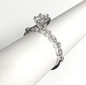 14KW 0.61ctTW Diamond Engagement Ring