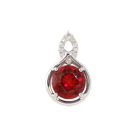 14KW Chatham Ruby Pendant