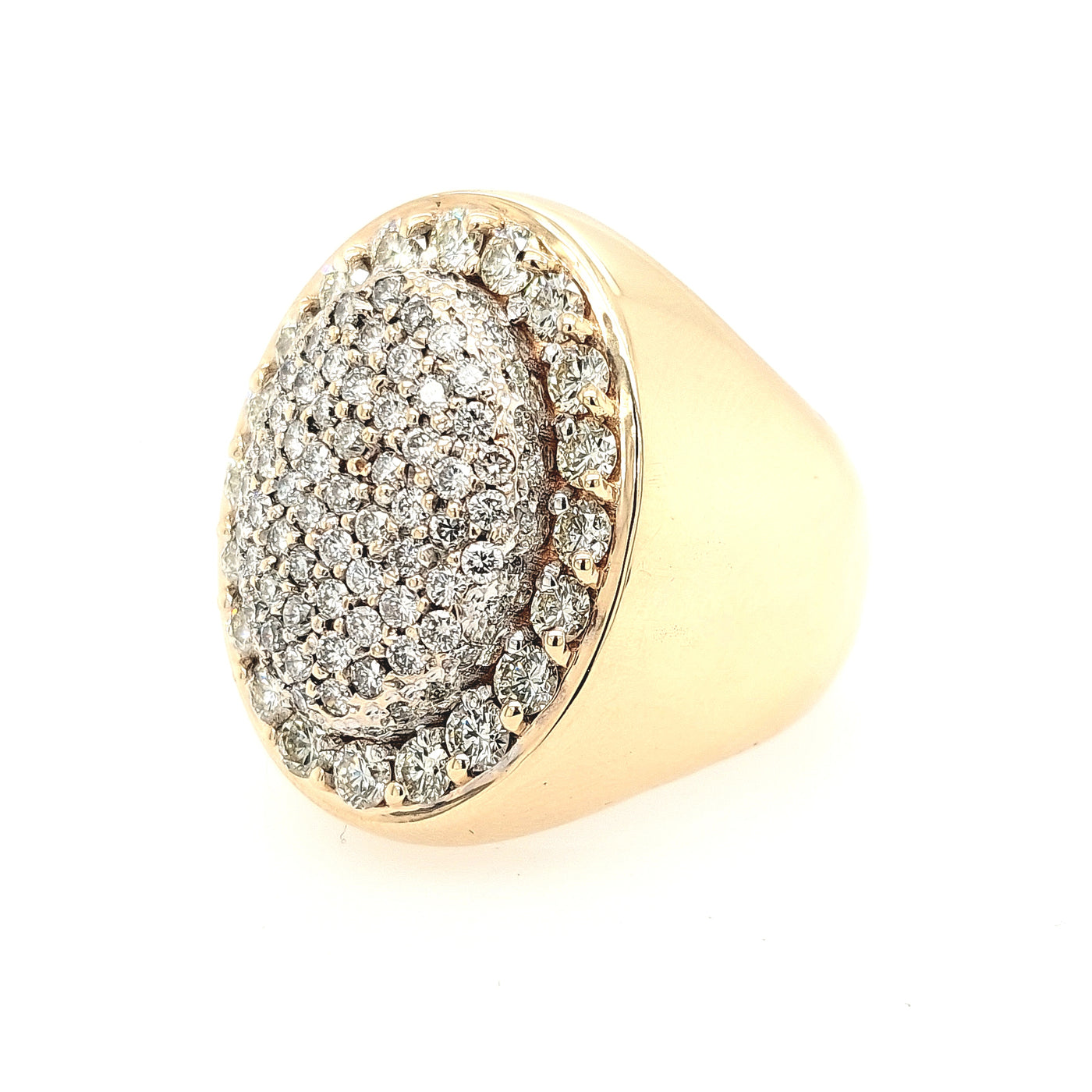 14KY Men's Diamond Cluster Fashion Ring (Size 11)