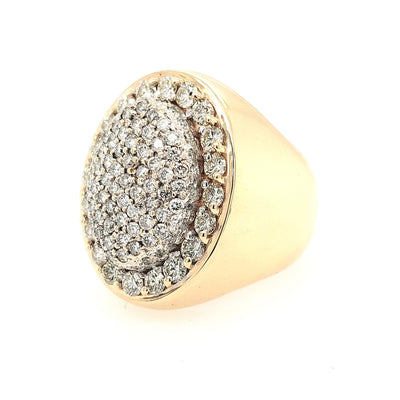 14KY Men's Diamond Cluster Fashion Ring (Size 11)