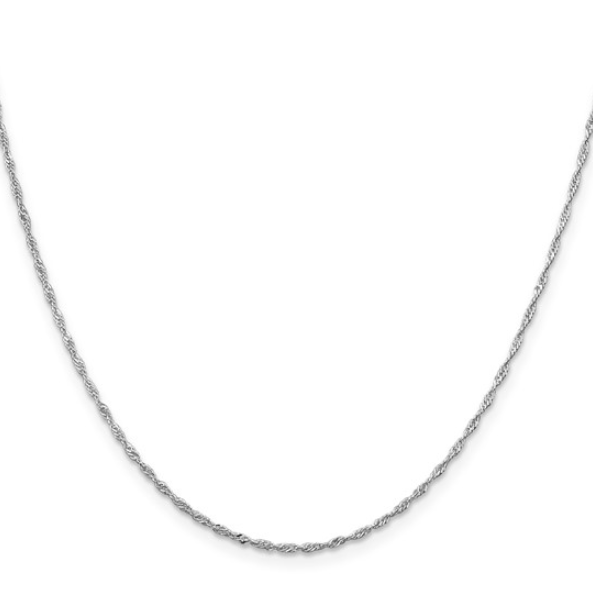 Sterling Silver Rhodium-plated 1.4mm Singapore Chain (20 inch)