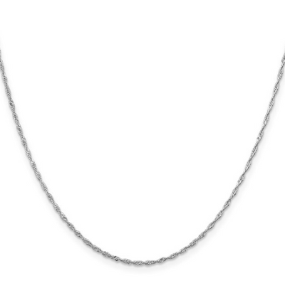 Sterling Silver Rhodium-plated 1.4mm Singapore Chain (20 inch)