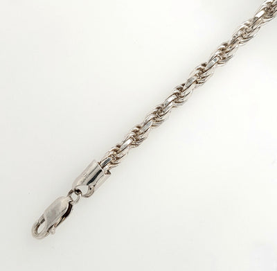 SS Rope Bracelet 4.75mm Length:8.25in