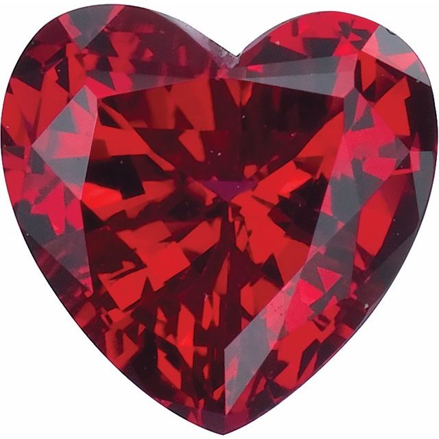 5.5x6mm Heart Shaped Loose Lab Created Ruby