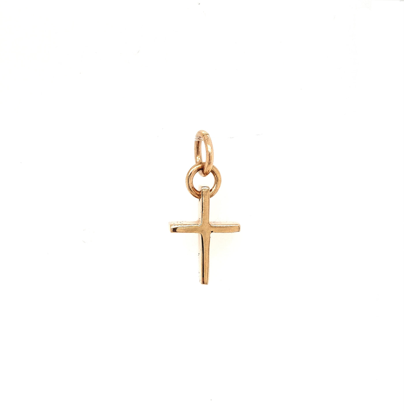 14KY Small Simple Cross Charm