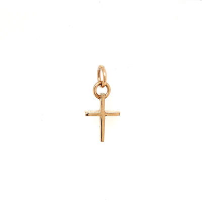 14KY Small Simple Cross Charm