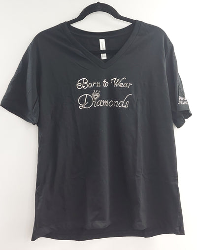 "Born to Wear Diamonds" Crystal T-Shirt (Small)
