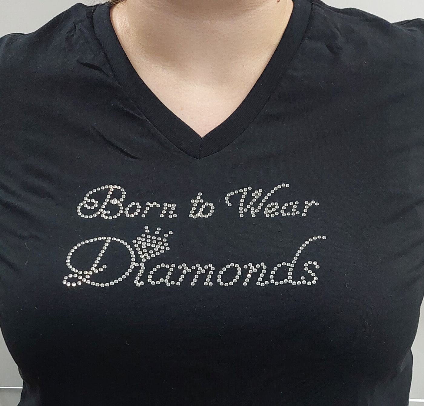 "Born to Wear Diamonds" Crystal T-Shirt (Small)