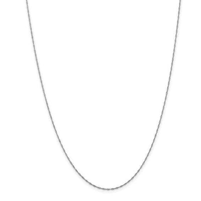 14K White Gold 1mm Singapore Chain 16in
