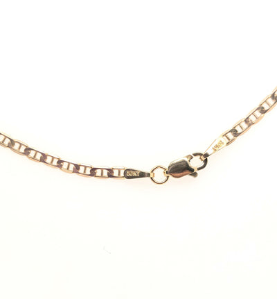 14K Yellow Gold 3.3mm Anchor Link Bracelet 8.25 inch