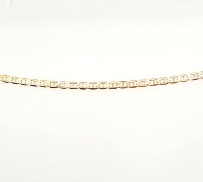 14K Yellow Gold 3.3mm Anchor Link Bracelet 8.25 inch