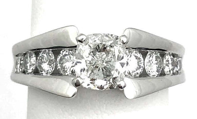 18K White Gold & Plat Diamond Engagement Ring