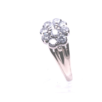 14K Yellow Gold RBC Diamond Cluster Ring