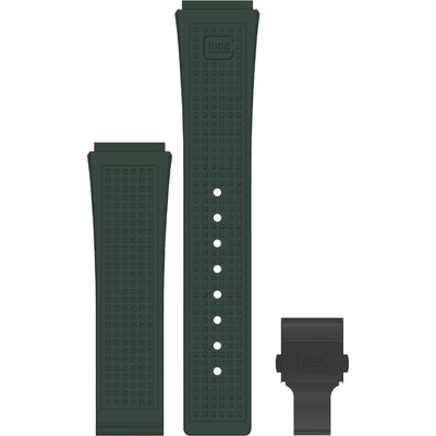 Glock Silicone Strap: Racing Green with Black Clasp 22mm