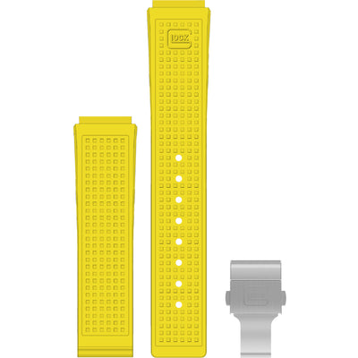 Glock Silicone Strap: Yellow RTF with Steel Clasp 22mm