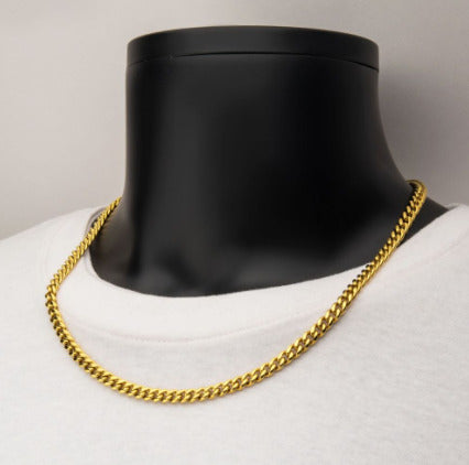 6mm StainleSS Steel Miami Cuban Chain with CNC Precision Set Lab-grown Diamonds