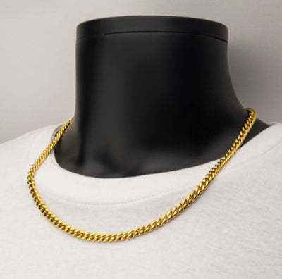 6mm StainleSS Steel Miami Cuban Chain with CNC Precision Set Lab-grown Diamonds