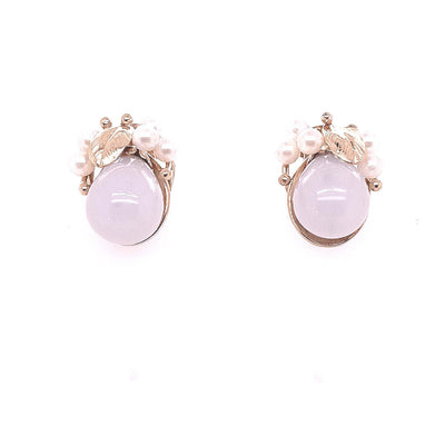 14K Yellow Gold Pearl Clip-On Earring Pair