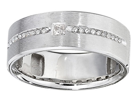 14K White Gold .15ctTW H/SI1 RBC Diamond Ring