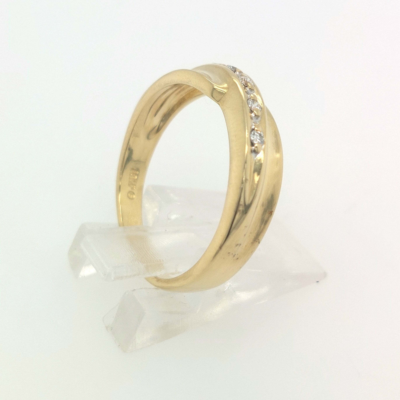 18K Yellow Gold 0.25ctTW H-I/SI Diamond Wedding Band