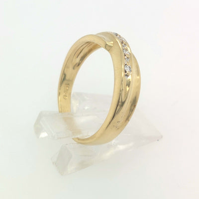 18K Yellow Gold 0.25ctTW H-I/SI Diamond Wedding Band