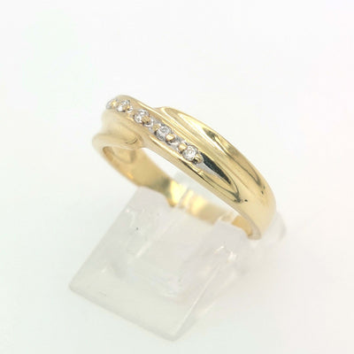 18K Yellow Gold 0.25ctTW H-I/SI Diamond Wedding Band
