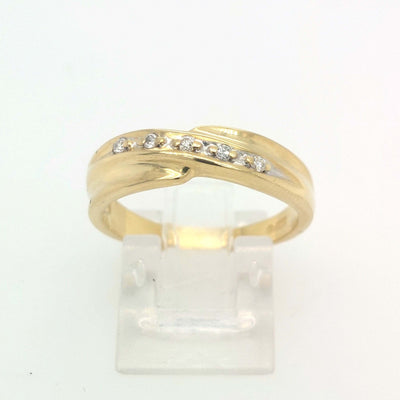 18K Yellow Gold 0.25ctTW H-I/SI Diamond Wedding Band