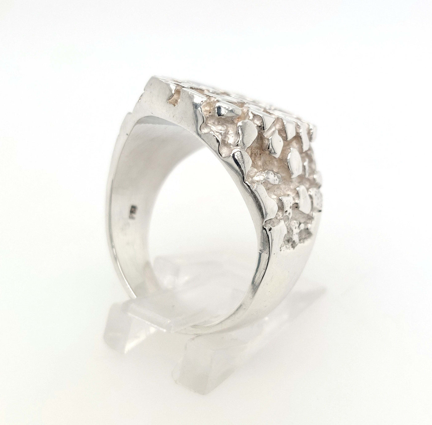 SS Oval Nugget Ring Size:10