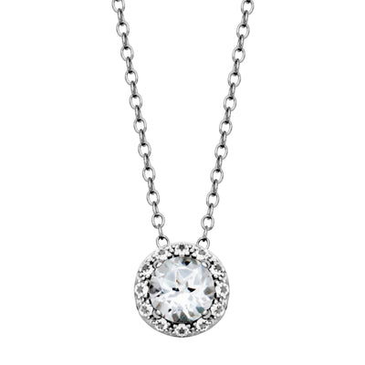 SS White Topaz & White Topaz "Dazzle" Necklace
