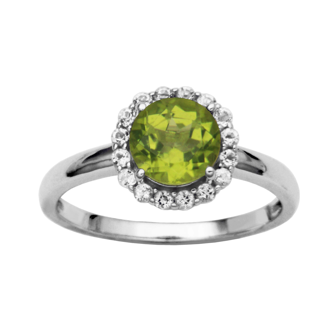 SS Peridot & White Topaz "Dazzle" Ring