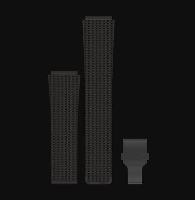 Black StainleSS Steel Glock Mesh Bracelet with Black Clasp (18 inches)