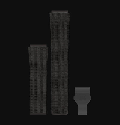 Black StainleSS Steel Glock Mesh Bracelet with Black Clasp (22 inches)