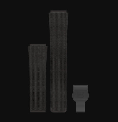 Black StainleSS Steel Glock Mesh Bracelet with Black Clasp (24 inches)