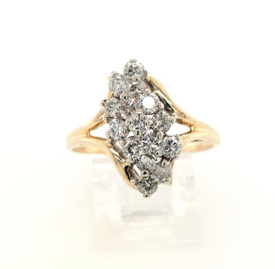 10K Yellow Gold Diamond Fashion Ring 1.05ctTW approx. H-I/SI2-I1 Size:10 Gram Weight:4.3g