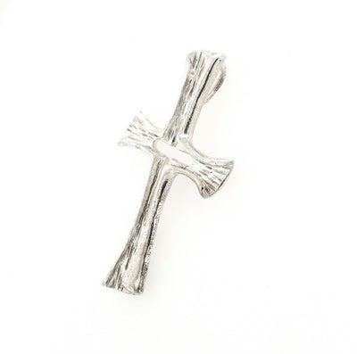 SS Wood Grain CroSS Within a CroSS Pendant
