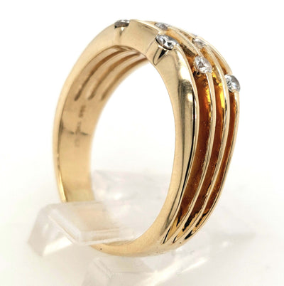 14K Yellow Gold Gent's Diamond Fashion Ring w/ approx 0.52ctTW H-I/SI2 Size:9.50 Gram Weight:8.3g