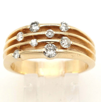 14K Yellow Gold Gent's Diamond Fashion Ring w/ approx 0.52ctTW H-I/SI2 Size:9.50 Gram Weight:8.3g