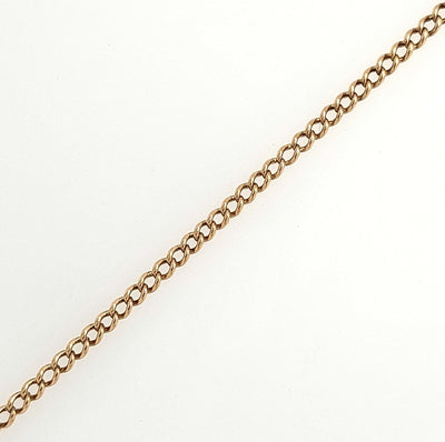 14K Yellow Gold Cable Link Chain 2.1mm Length:20.5in Gram Weight:6.9g