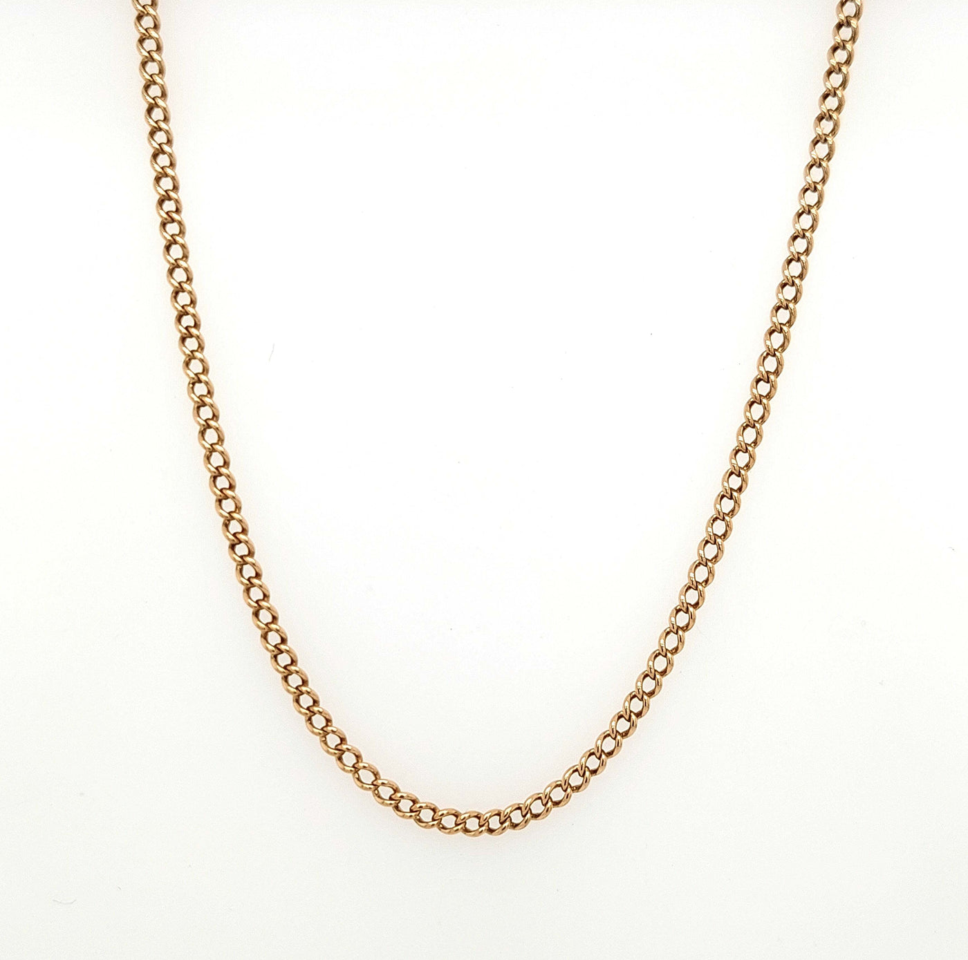 14K Yellow Gold Cable Link Chain 2.1mm Length:20.5in Gram Weight:6.9g