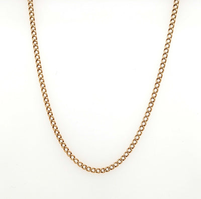14K Yellow Gold Cable Link Chain 2.1mm Length:20.5in Gram Weight:6.9g