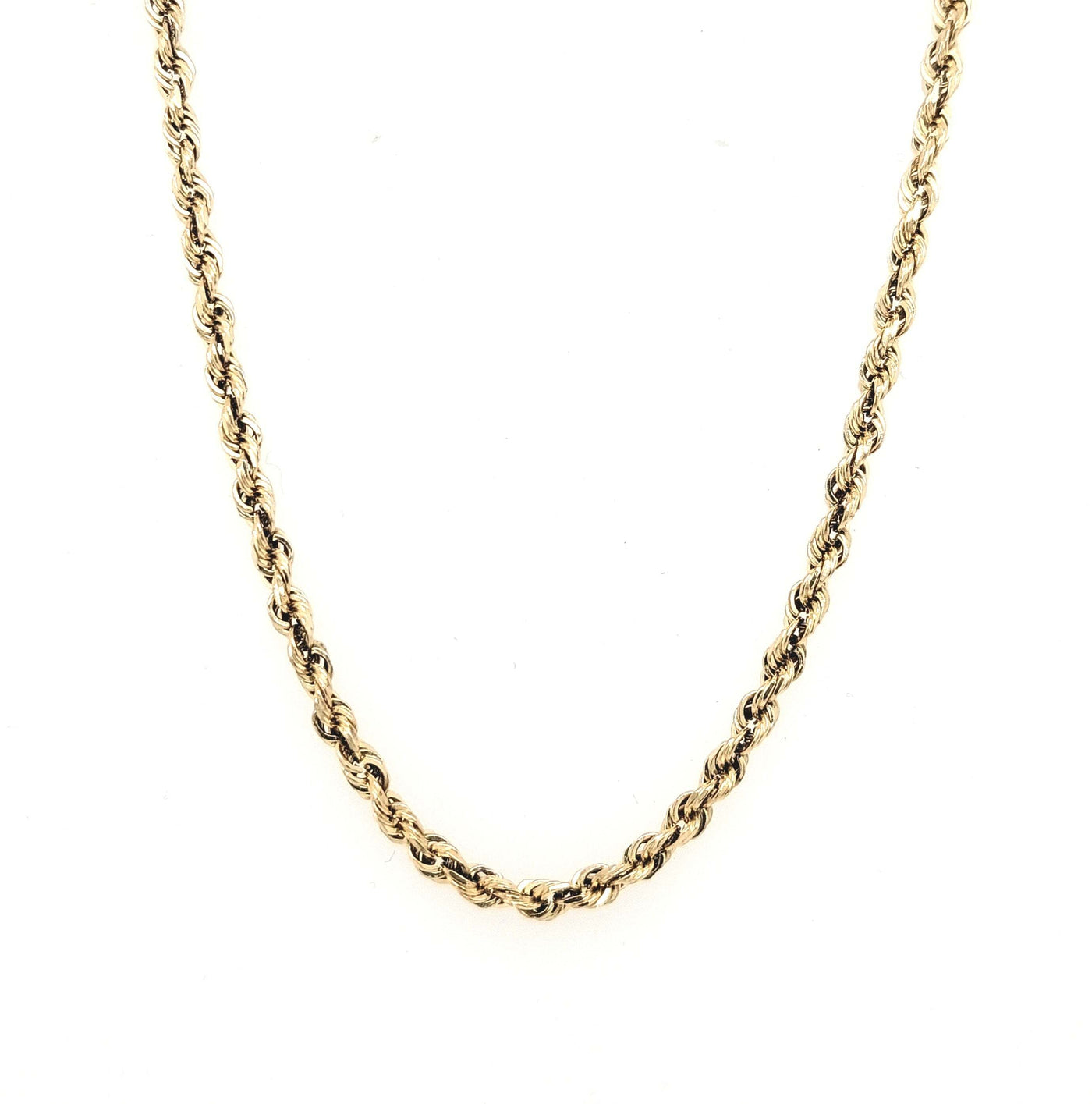 10K Yellow Gold 2.8mm Solid Rope Chain Length:21in Gram Weight:10.5g