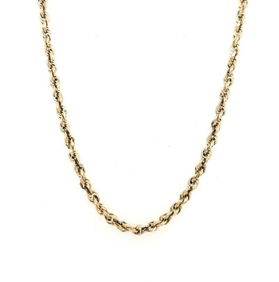 10K Yellow Gold 2.8mm Solid Rope Chain Length:21in Gram Weight:10.5g