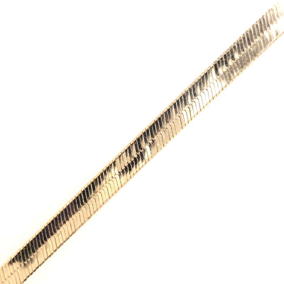 14K Yellow Gold 5mm Silky Herringbone Chain Length:18.25in Gram Weight:11.6g