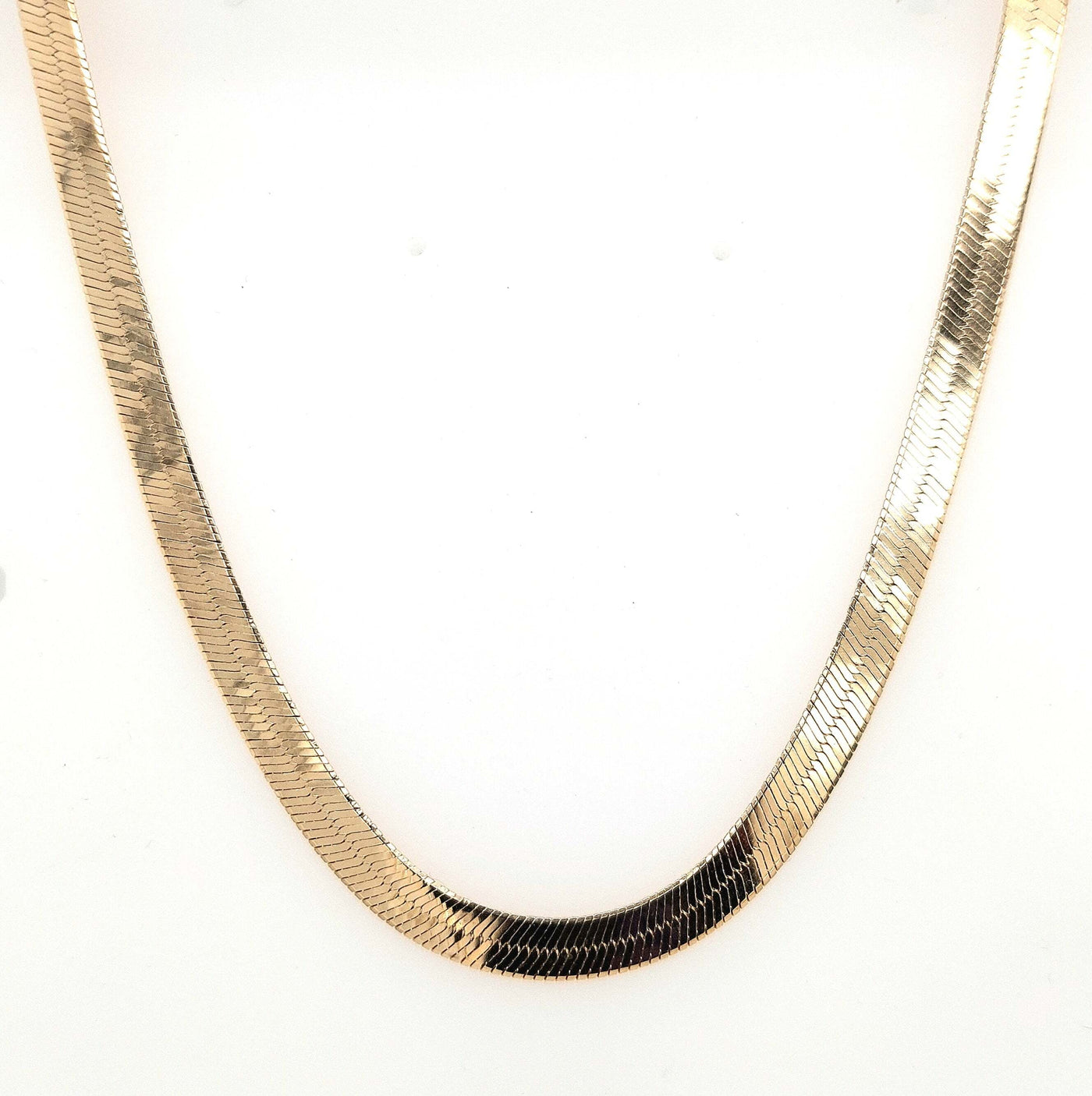 14K Yellow Gold 5mm Silky Herringbone Chain Length:18.25in Gram Weight:11.6g